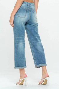 I&M Jeans - High Rise Roll Up Straight Jeans