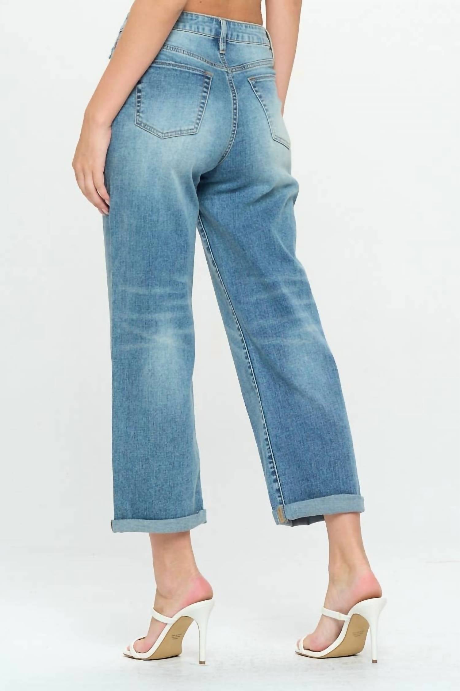 I&M Jeans - High Rise Roll Up Straight Jeans