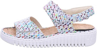 Waldlaufer Women’s Willow Wedge Sandal in multi - women's sandal - detail view