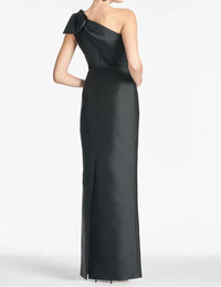 SACHIN & BABI Bonnie One-shoulder Maxi Gown in black - women's dress - detail view