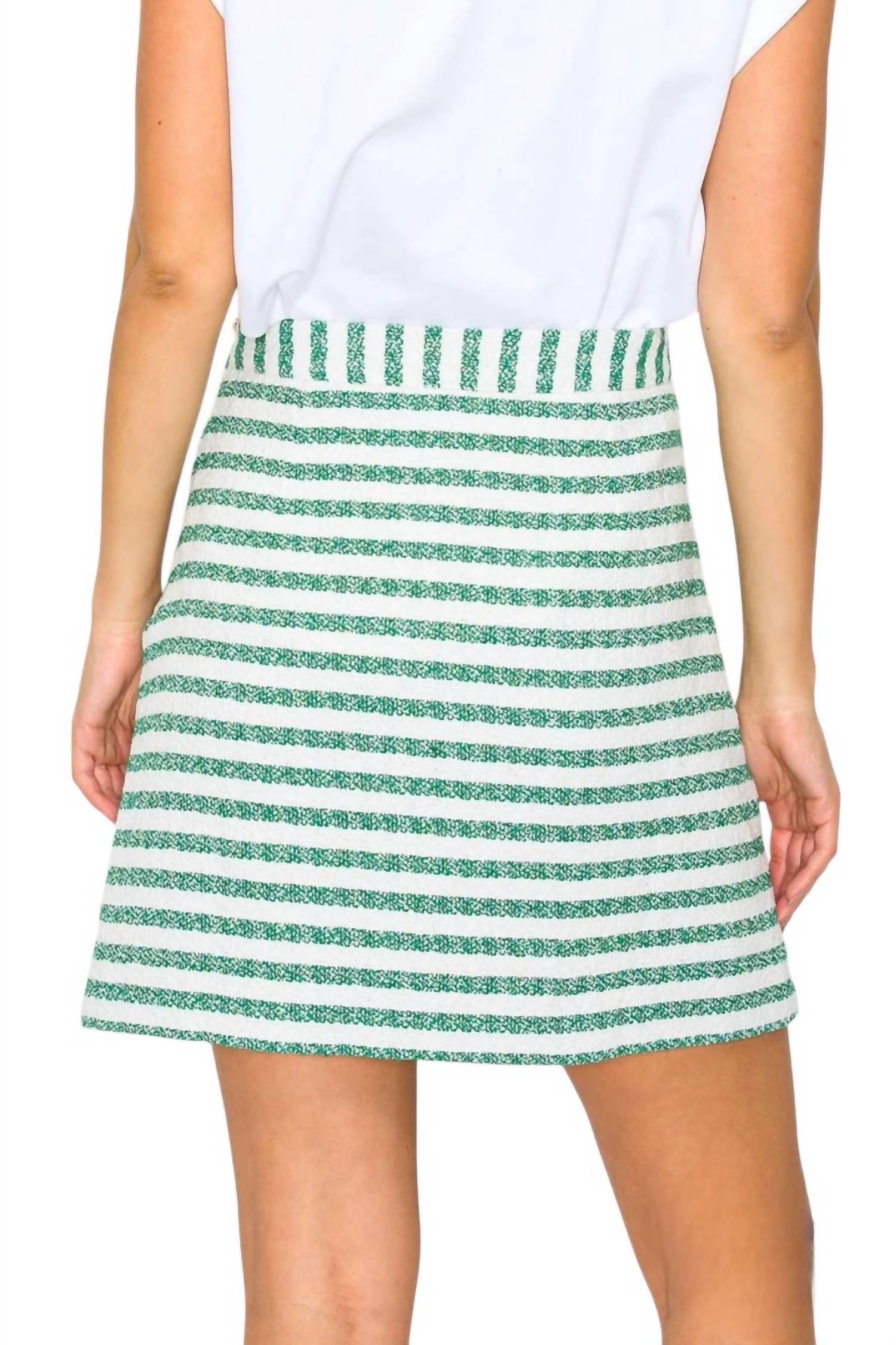 Love Wednesday - Kaitlyn Summer French Boucle Vest & Mini Skirt Set