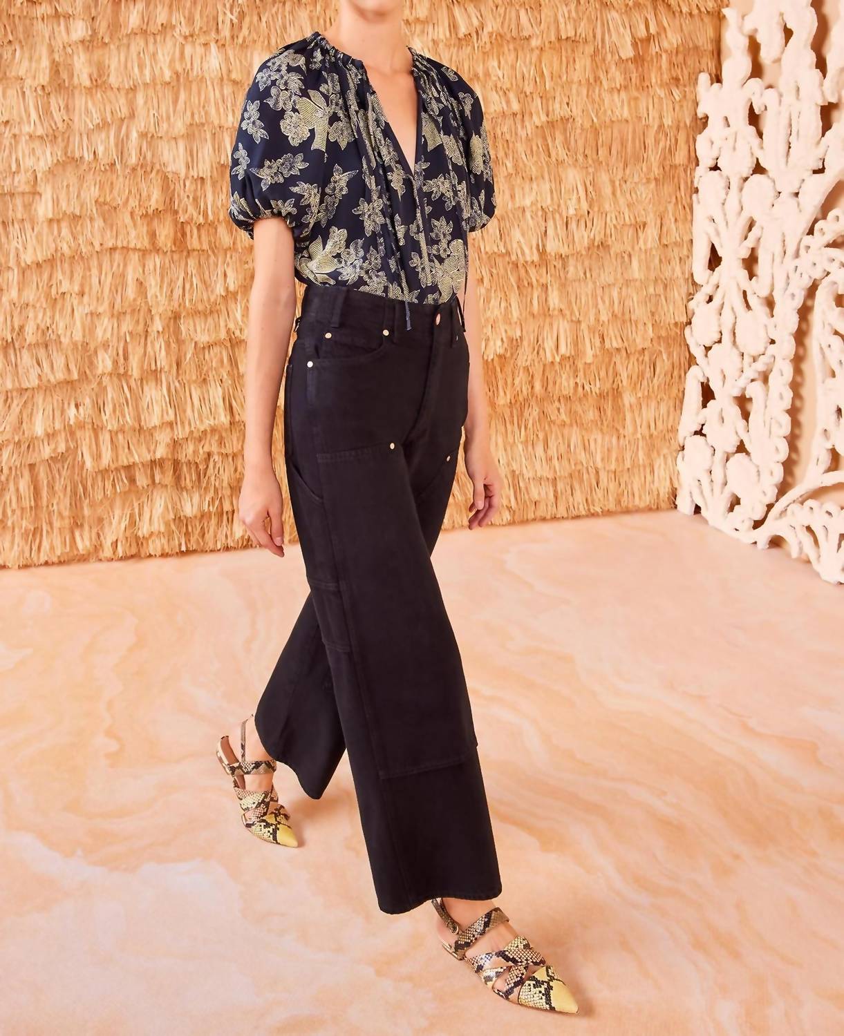 Ulla Johnson - Marcelena Floral Tieneck Blouse