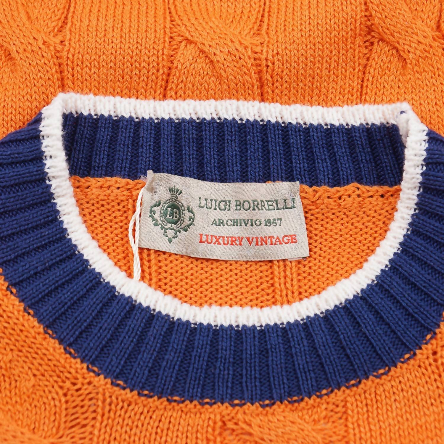 Luigi Borrelli Napoli - Men's Cable Knit Cotton Sweater
