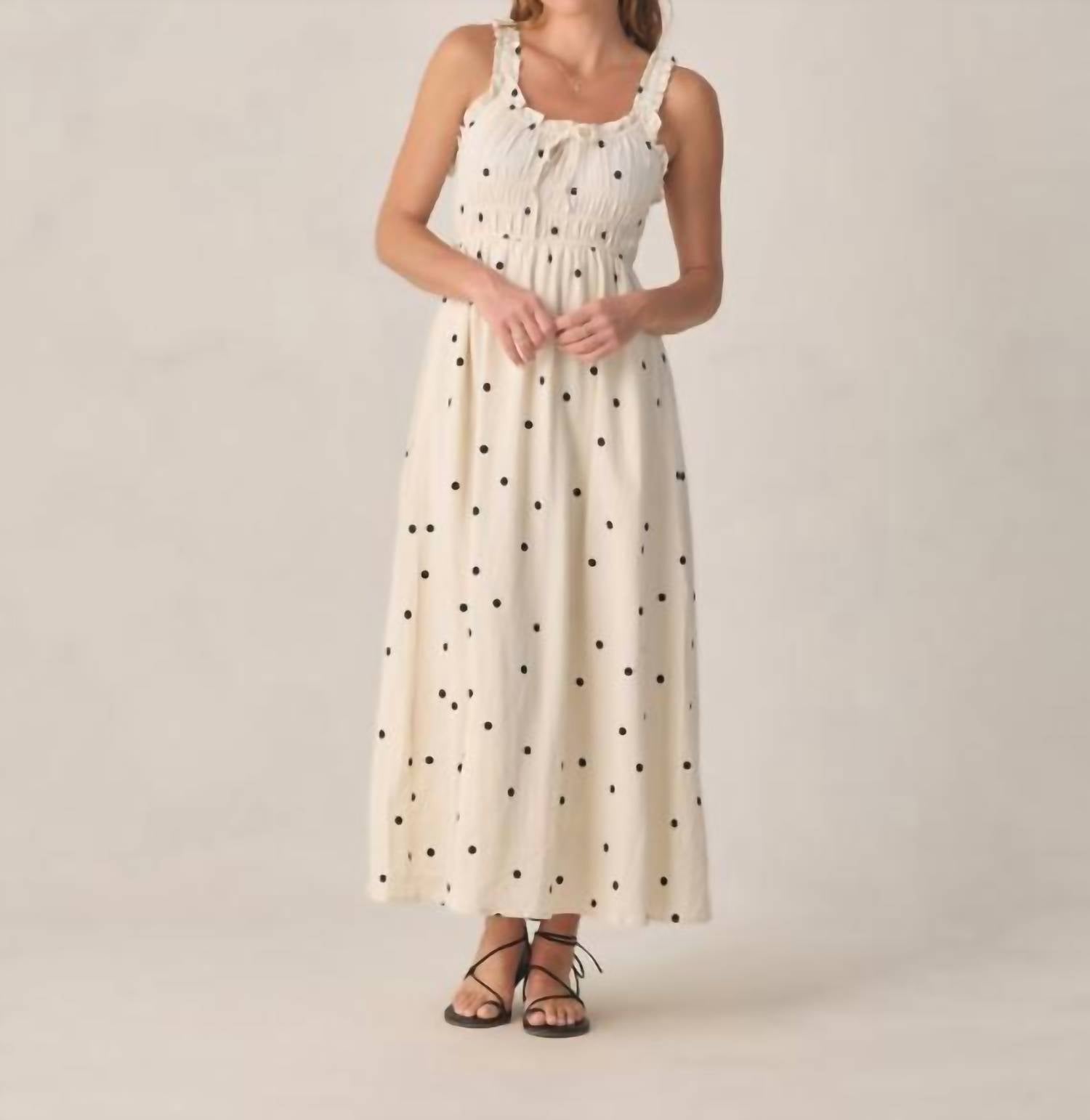 Rylee + Cru Chrissy Dress in white - women's dress - detail view