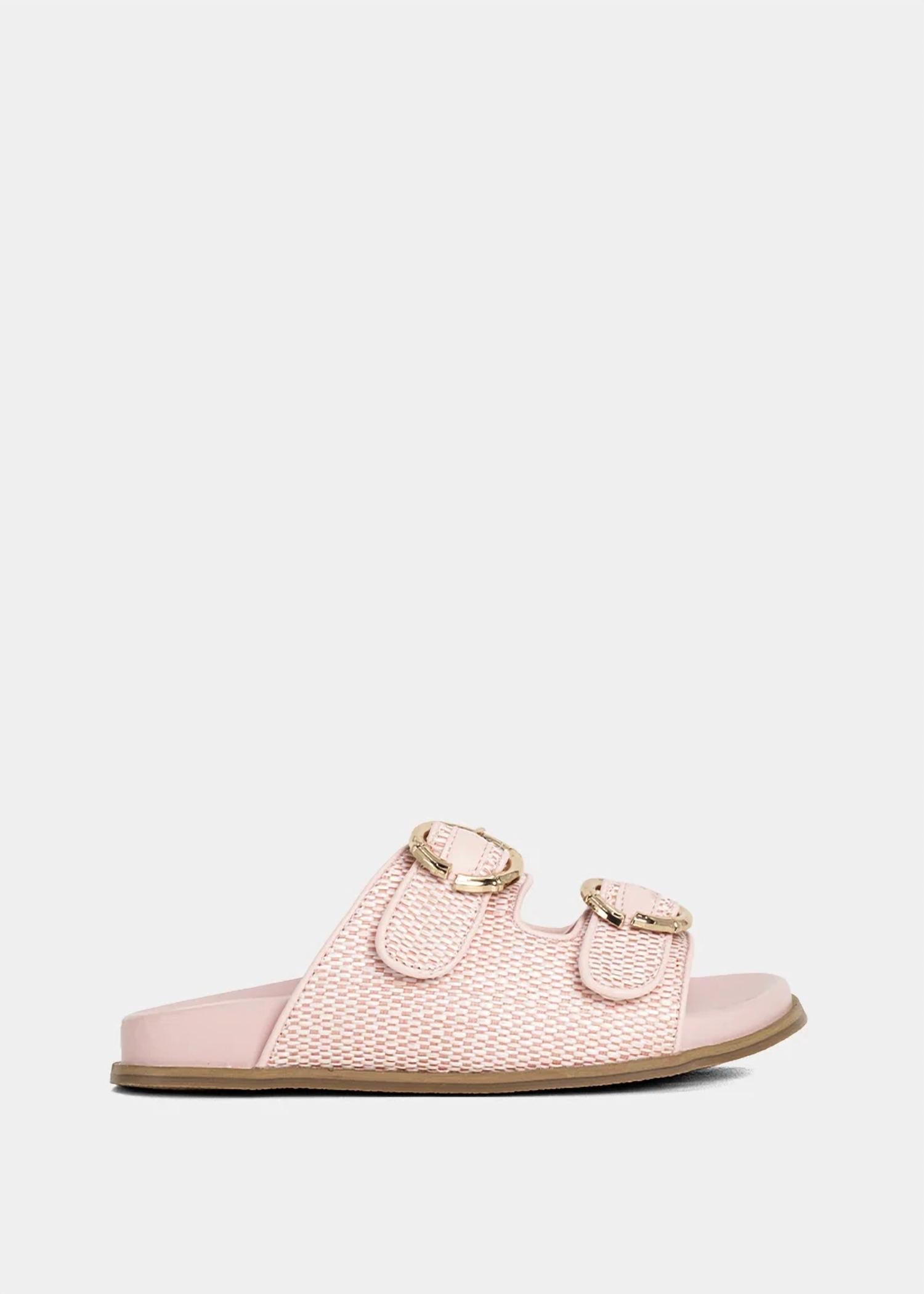 SHU SHOP Girl's Lori Mini Woven Sandals in pink - kids' sandal