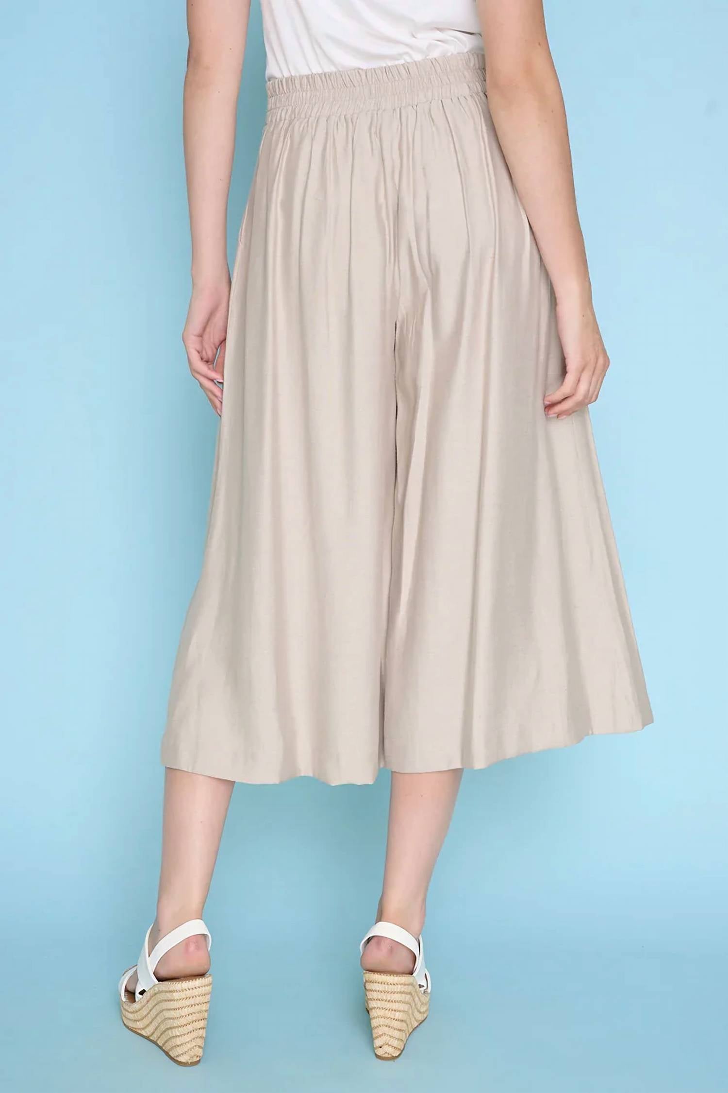 Picadilly - Pleated Wide-leg Cropped Pant