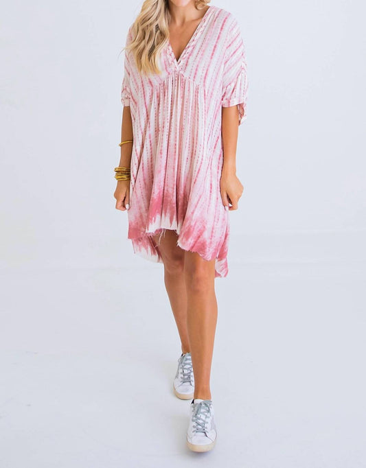 Tie Dye V Neck Dress