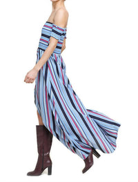 Umgee - Striped Ruffle Tulip Maxi Dress