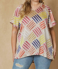 entro V-neck Flutter Sleeve Blouse in latte - women's blouse - view 7