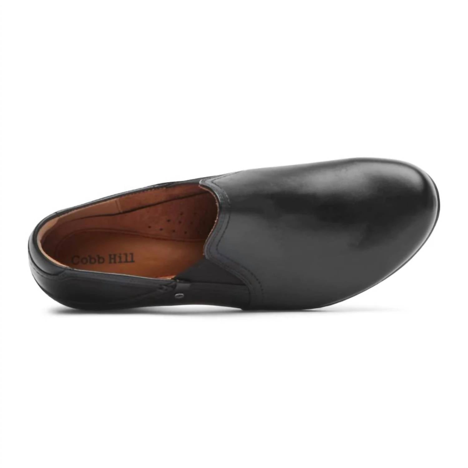 Cobb Hill Women's Laurel V Shootie Shoe in black - women's flats - detail view