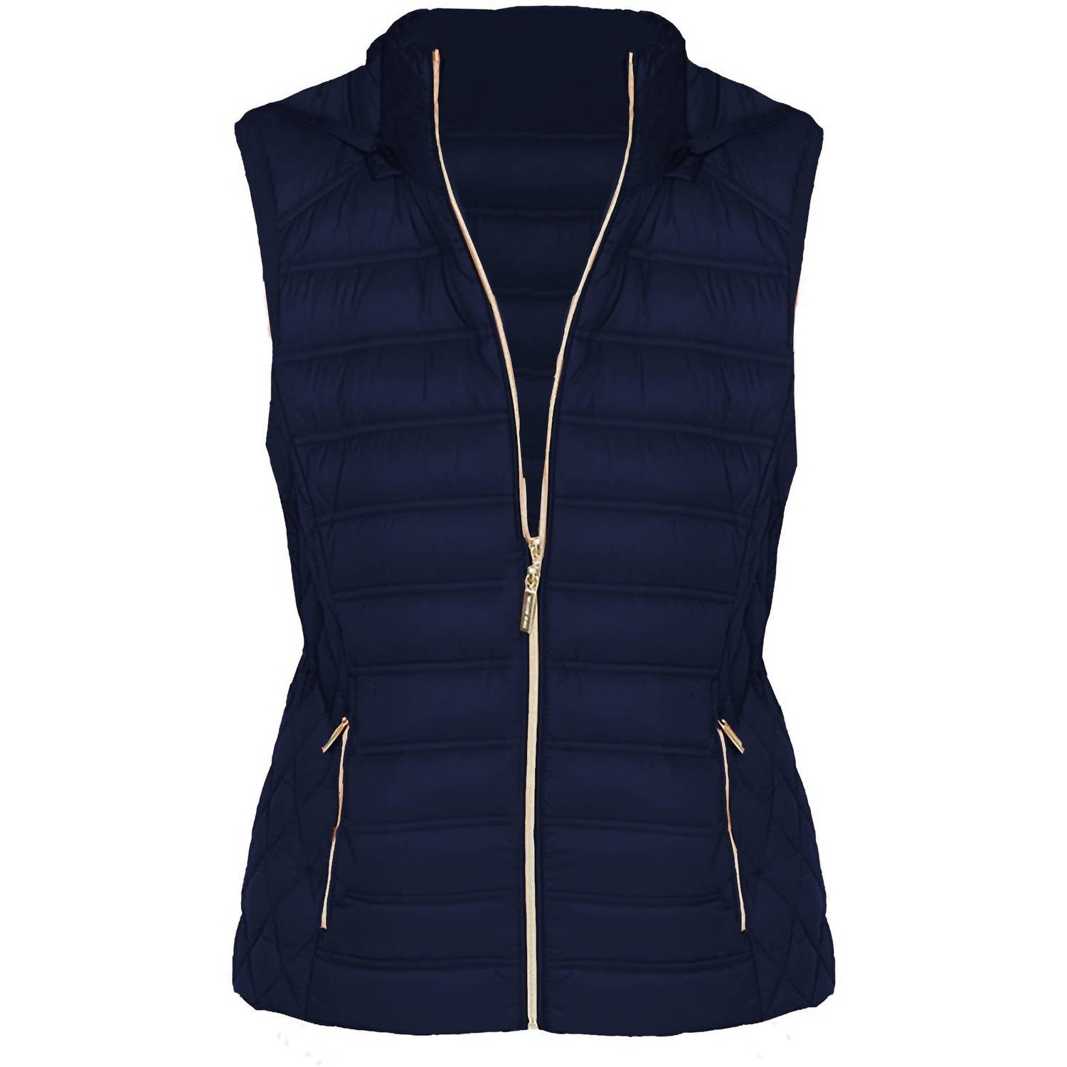 Down Fill Full Zip Removable Hood Puffer Vest