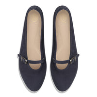 Blublonc - Women's Natalie Mary Jane Strap Detail Flats