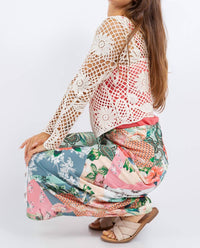 Paparazzi - Crochet Floral Pattern Pull-over Crop Top