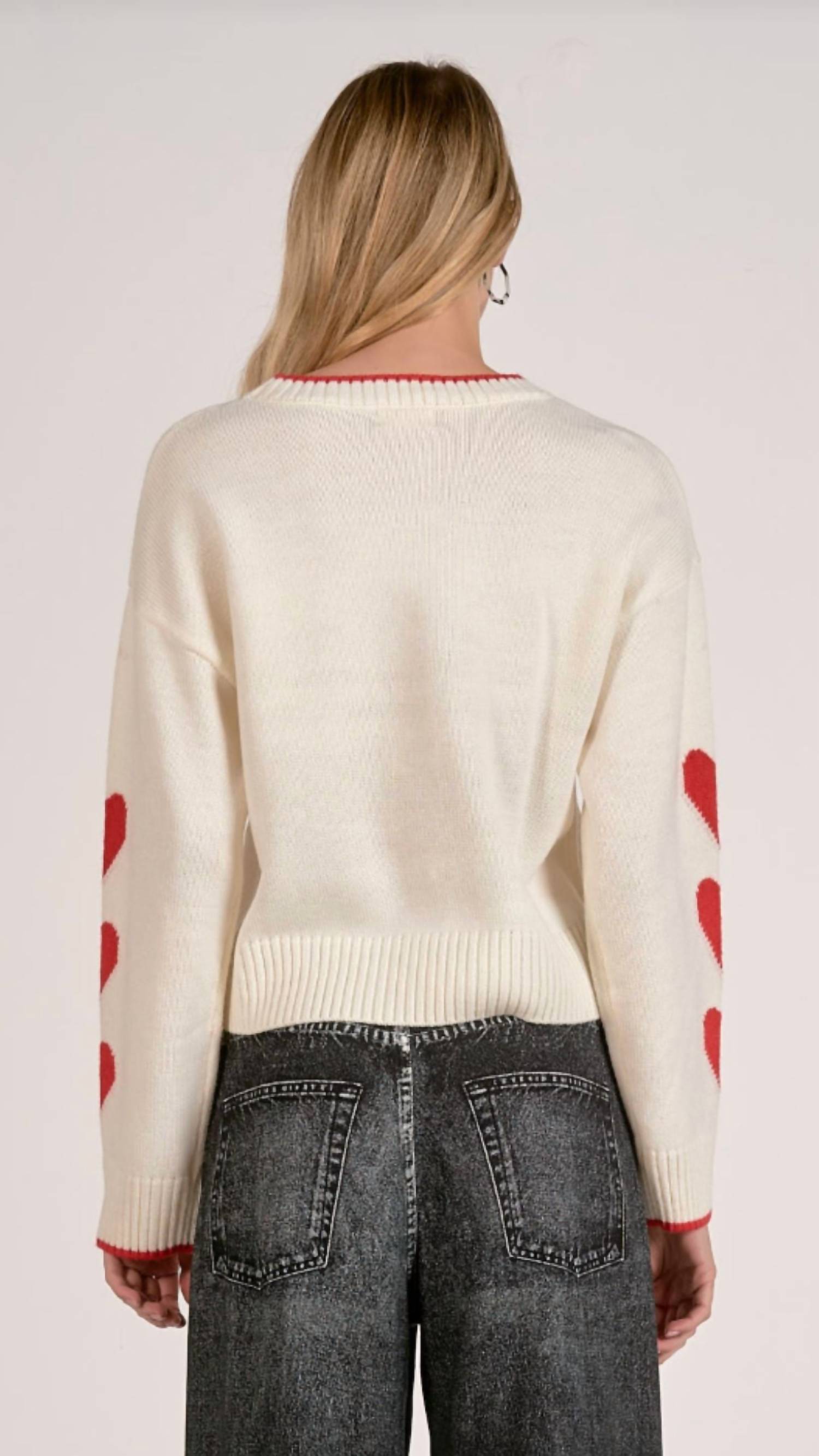 Elan - Hearts Sweater Top