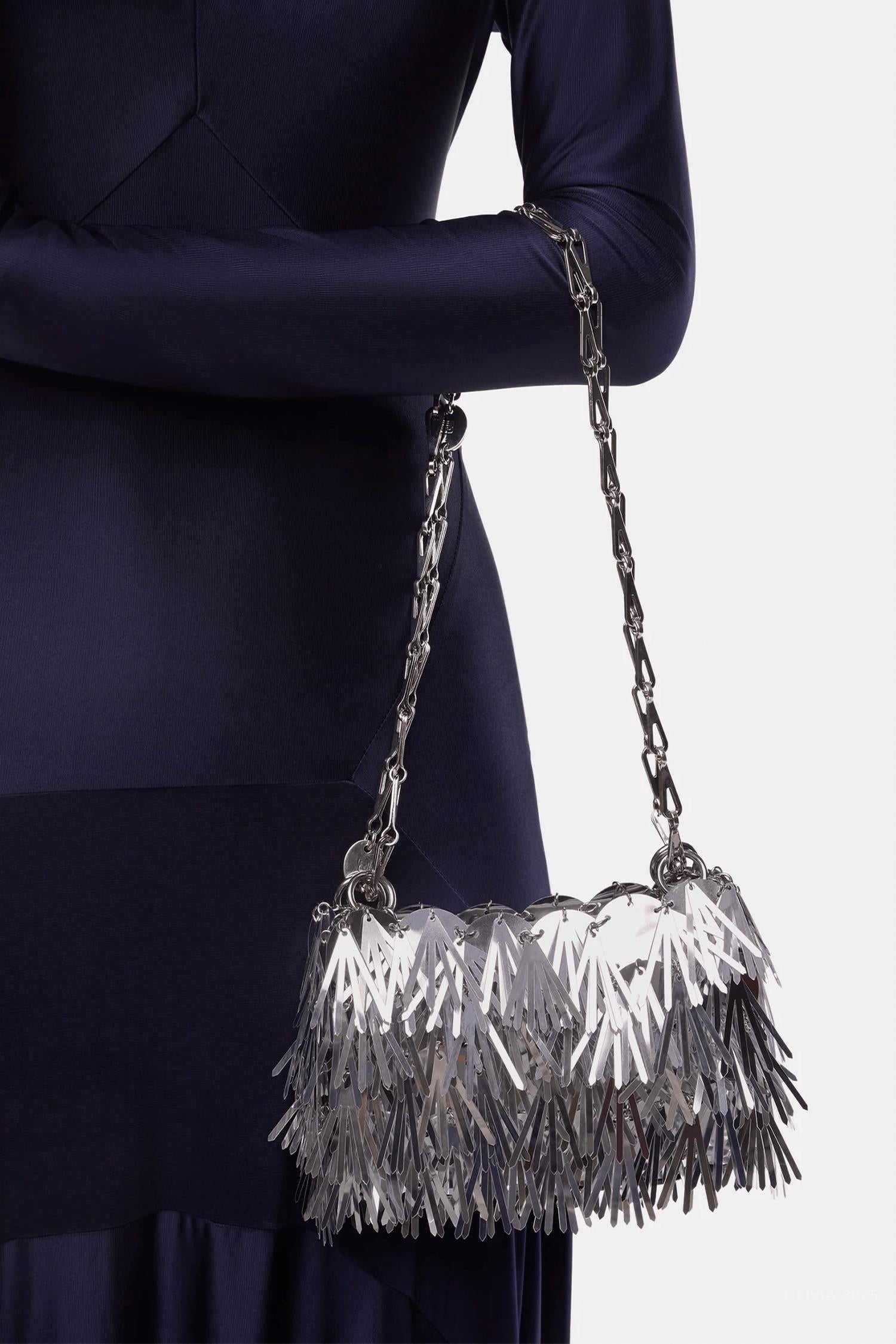 Rabanne - Women's Sparkle Nano Metallic Fur Bag
