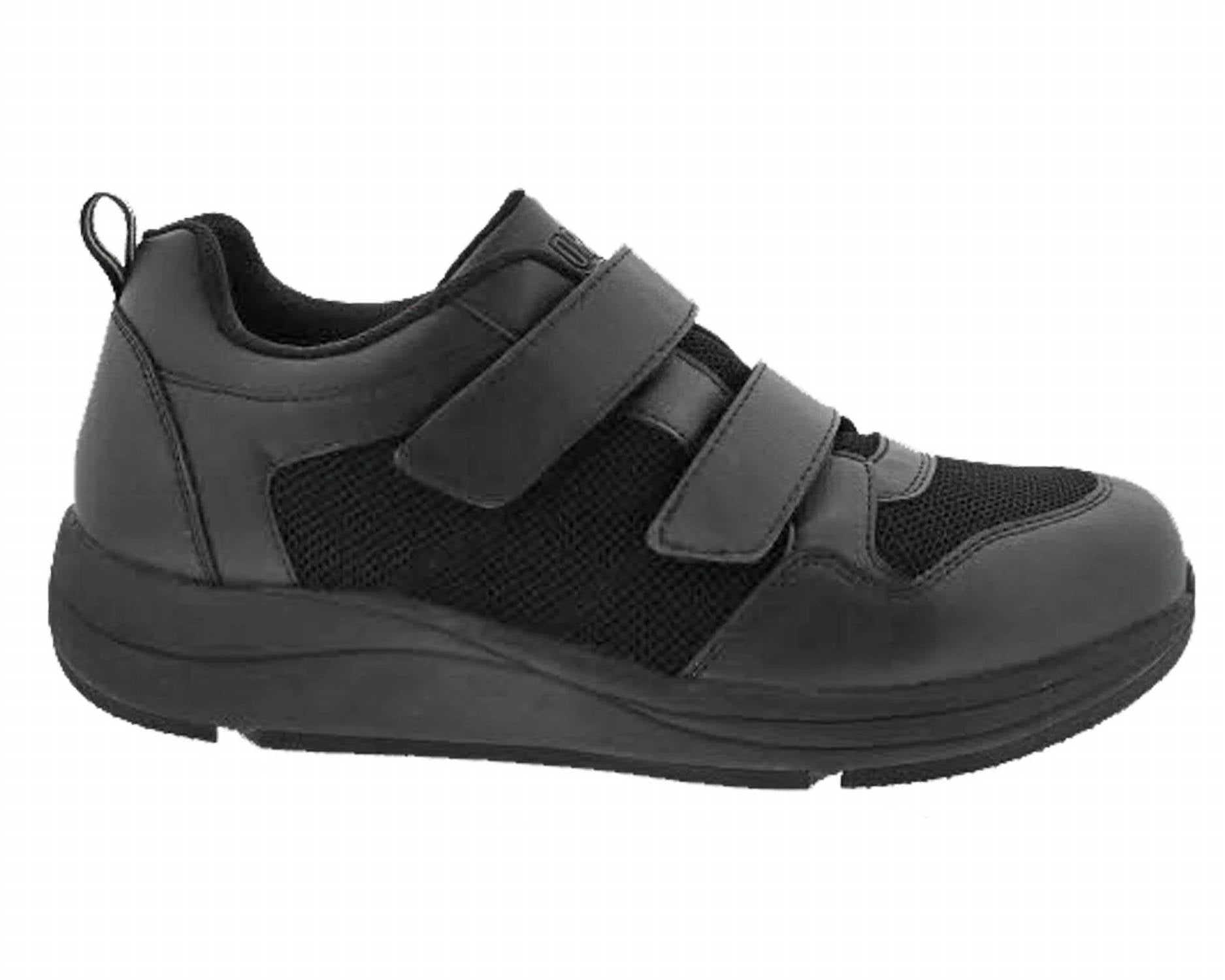DREW Men's Contest Hook And Loop Sneaker in black combo - men's sneaker - detail view