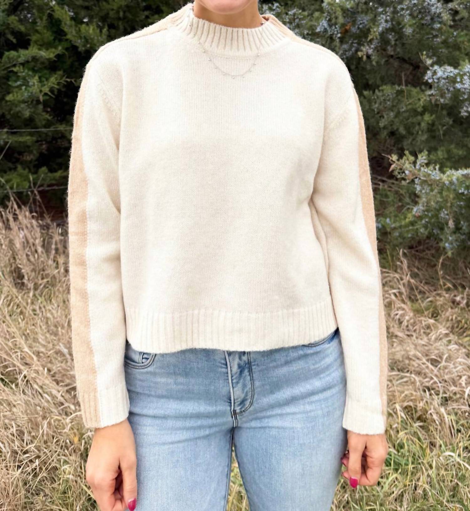 Elan - Colorblock Crewneck Sweater