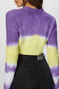 TIE-DYE CROPPED CARDIGAN