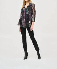 Joseph Ribkoff - Catherine Classic Slim Foiled Print Denim Pants