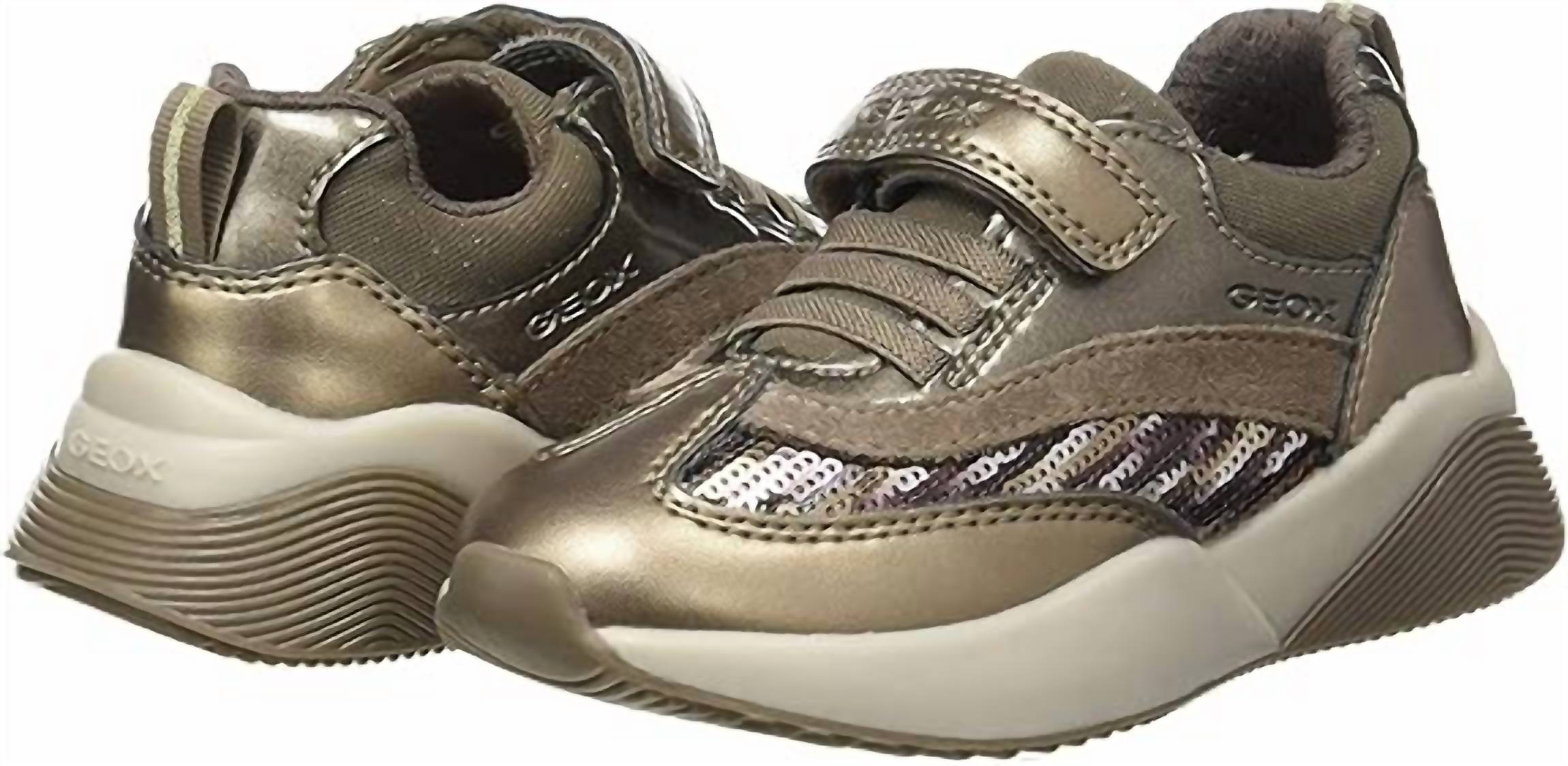 GEOX Girls Sinead Sneakers in dark gold - kids' sneaker - alternate view