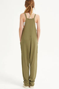 Good Girl Girls Sleeveless Jumpsuit in olive - women's pants - detail view