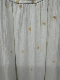 Hem & Thread - Women's Lined Heart Embroidered Dress