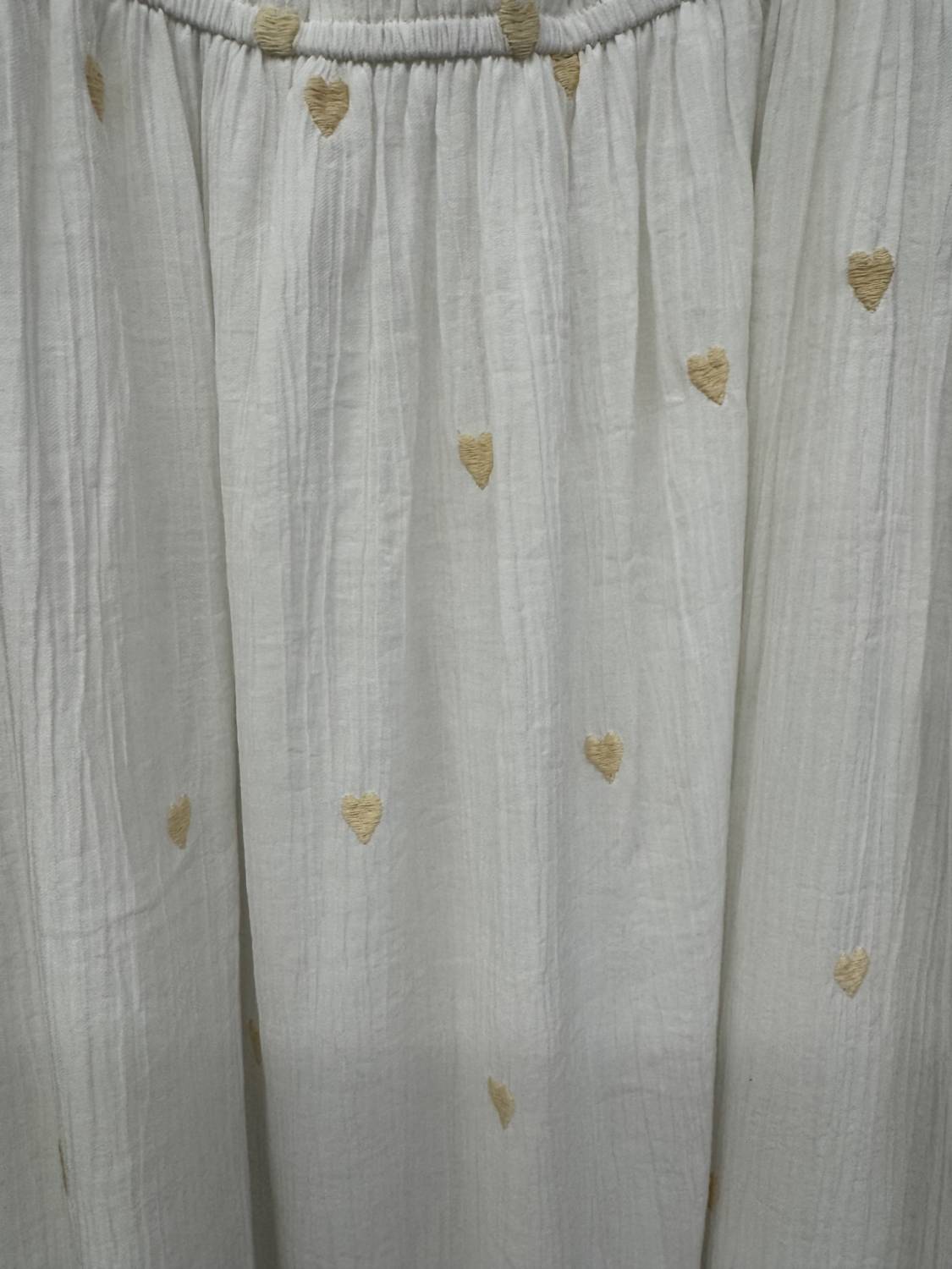 Hem & Thread - Women's Lined Heart Embroidered Dress