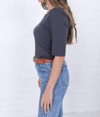Mikarose - Half Sleeve Crew Neck Tee