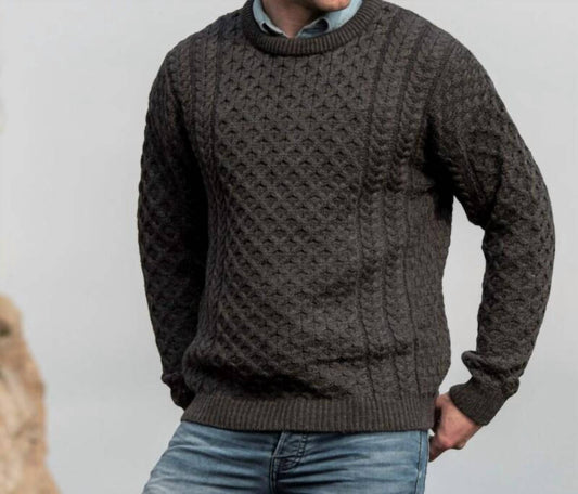 Aran Crafts - Damson Merino Crewneck Sweater