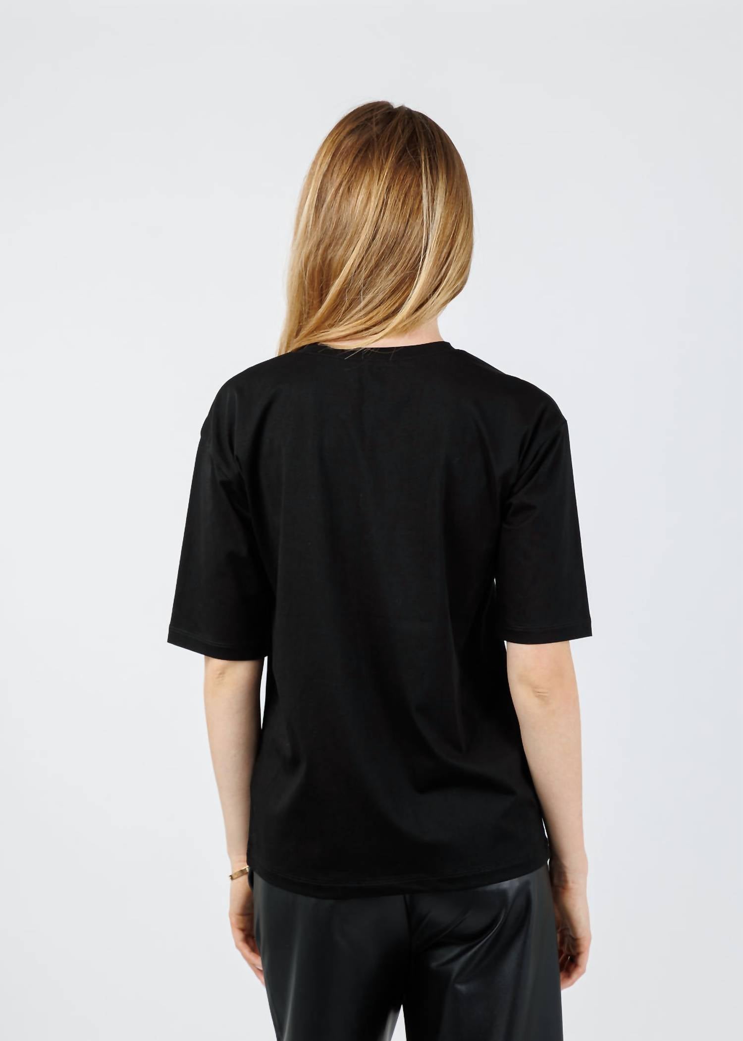 Leo Ugo - Ines Floral Bead Detail Short Sleeve Tee