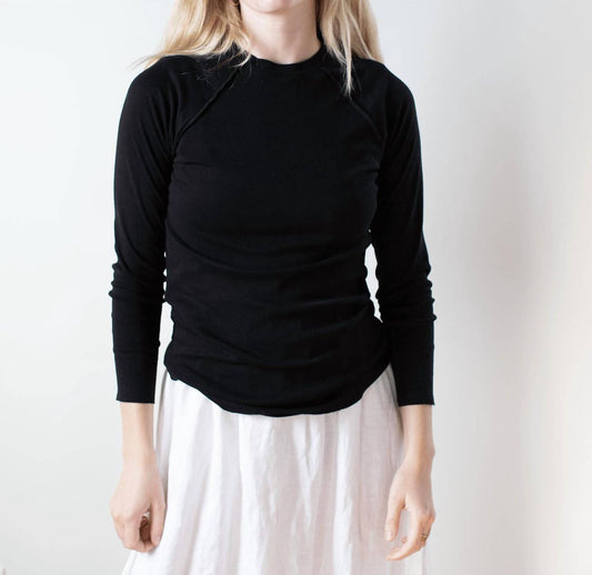 Nsf - Aria Fitted Rib Knit Raglan Crew