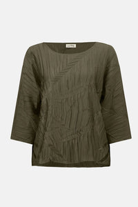 Joseph Ribkoff - Pleated Satin Boxy Top