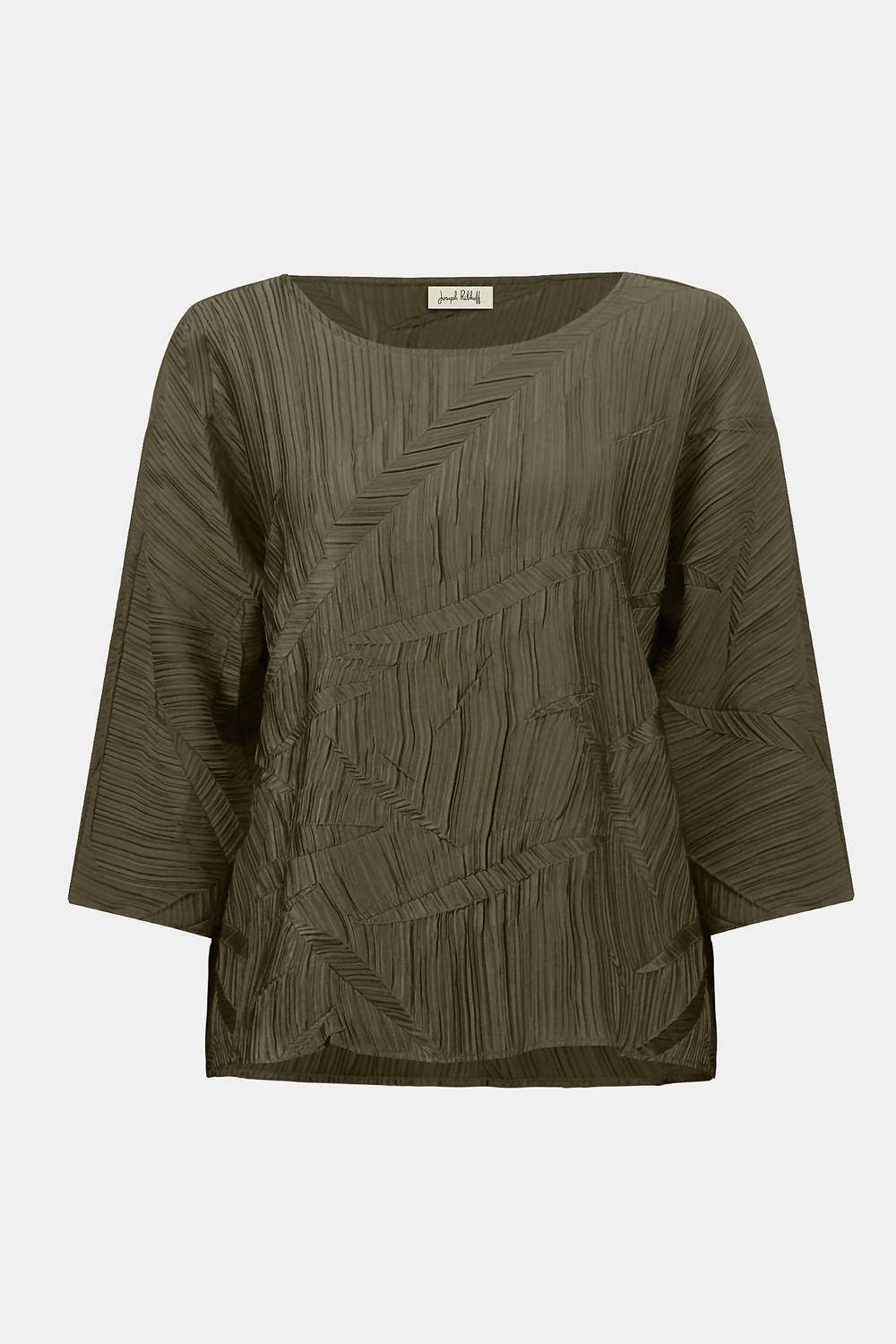 Joseph Ribkoff - Pleated Satin Boxy Top