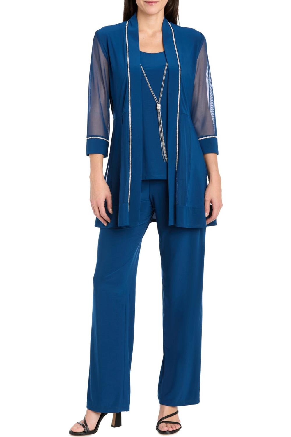 R&M Richards - Embellished Two-Piece Pants Set