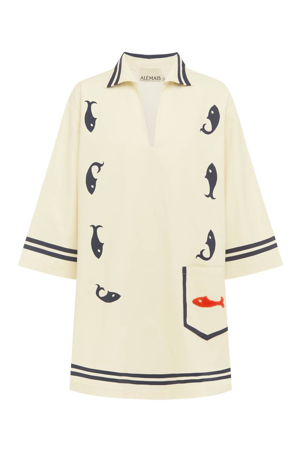Alemais - Marine Cotton Tunic Mini Dress