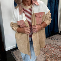ee:some Coco Mineral wash Jacket in beige - women's jacket