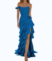 Sherri Hill - Tiered High Slit Dress