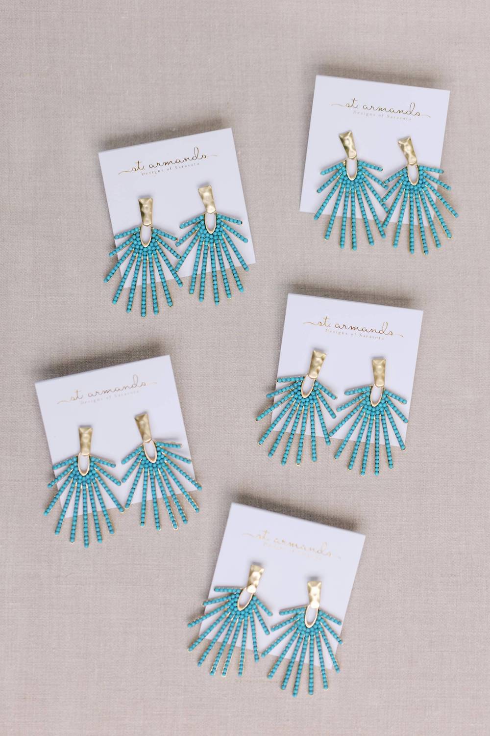 St. Armands Designs Of Sarasota - Women's Sunburst Statement Drop Earrings