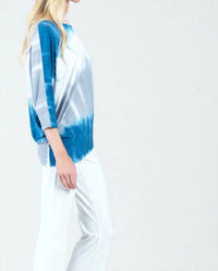 Clara Sunwoo - Ombre Print Half & Half Sleeve Top