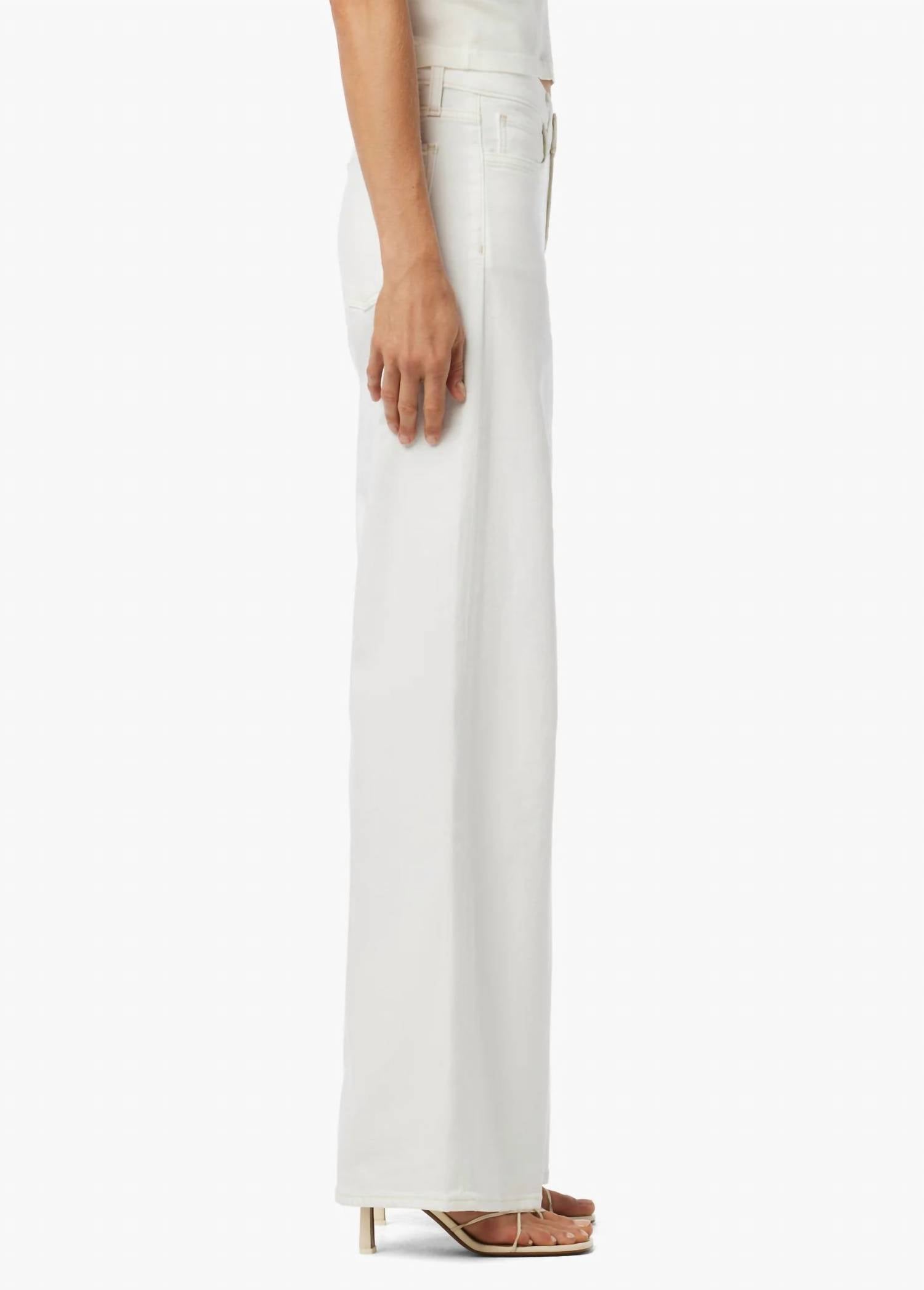 Joe's Jeans Lou Lou Low Rise Wide Leg Jean in white - women's jeans - alternate view
