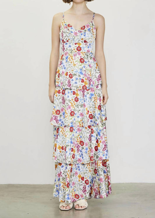 Skies Are Blue - Betsey Floral Tiered Dress Maxi Dress