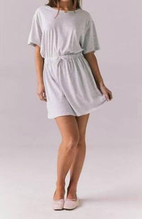 Chaser Dixie Mini Dress in light heather grey - women's dress