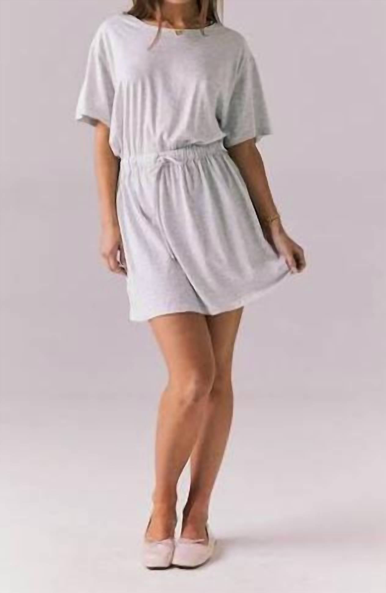 Chaser Dixie Mini Dress in light heather grey - women's dress