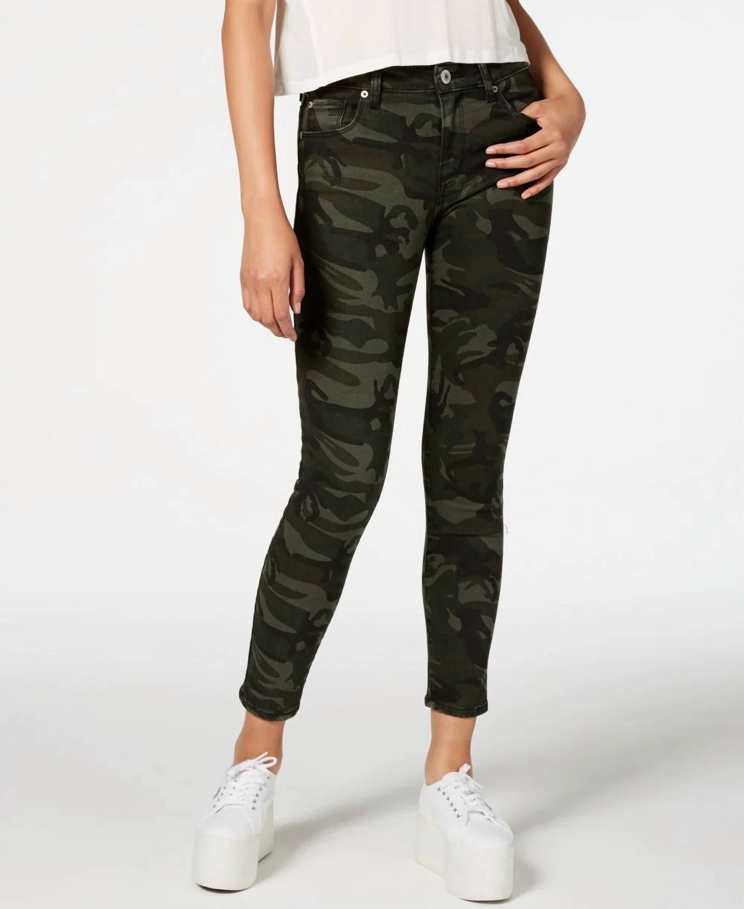 Sts Blue - Women's Ellie Camouflage-print Ankle Skinny Jeans