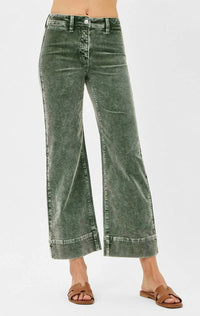 Risen - High Rise Crop Corduroy Pants