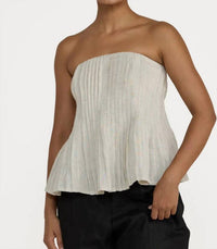 Laude The Label - Strapless Pleated Top