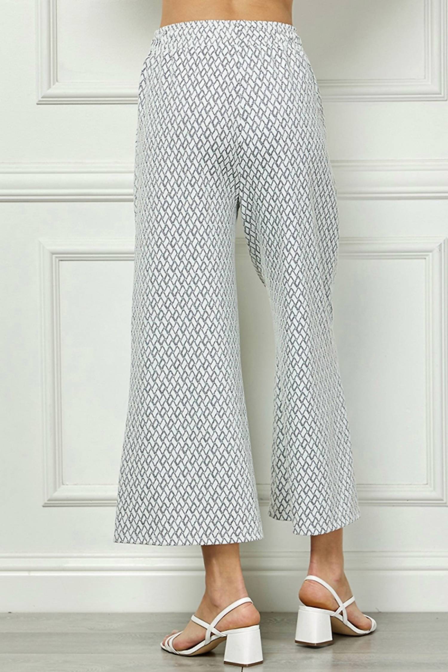 See And Be Seen - Metallic Jacquard Cropped Pants