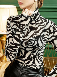 Vividlux - Sheer Turtleneck Tops