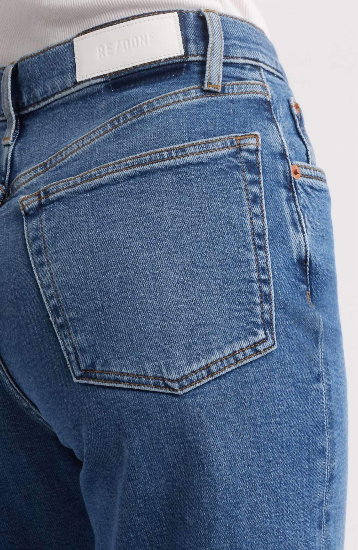 Re/Done - High Rise Wide Leg Crop Jean