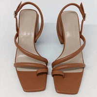 Lafayette 148 - Women's Calfskin Leather Heeled City Slingback Sandals